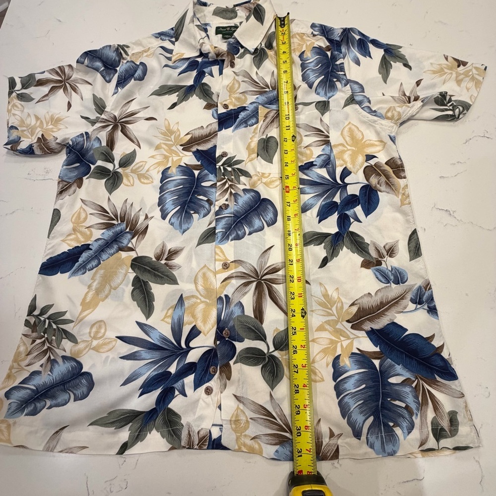 David Taylor Men's Tropical Print Shirt  Large - Picture 8 of 9